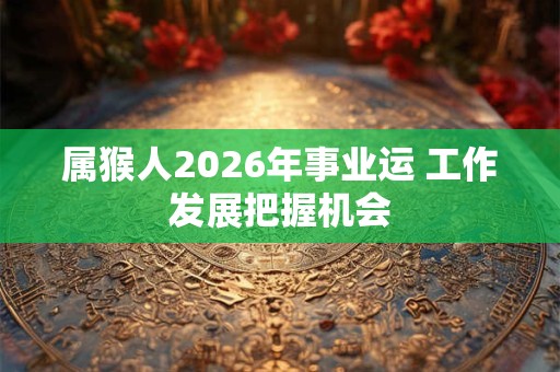 属猴人2026年事业运 工作发展把握机会