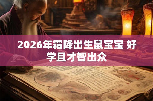 2026年霜降出生鼠宝宝 好学且才智出众 2026年霜降出生鼠宝宝 好学且才智出众