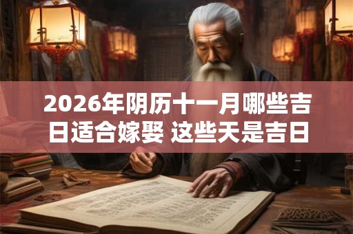 2026年阴历十一月哪些吉日适合嫁娶 这些天是吉日 2026年阴历十一月哪些吉日适合嫁娶 这些天是吉日