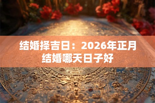 结婚择吉日:2026年正月结婚哪天日子好 结婚择吉日:2026年正月结婚哪天日子好