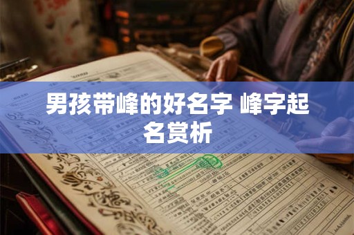 男孩带峰的好名字 峰字起名赏析 男孩带峰的好名字 峰字起名赏析