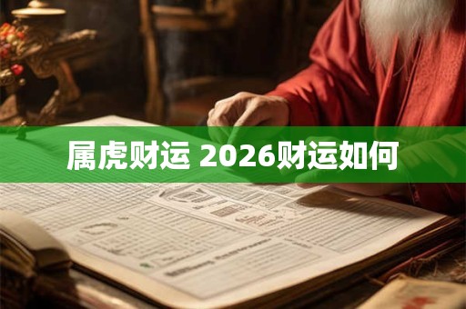 属虎财运 2026财运如何