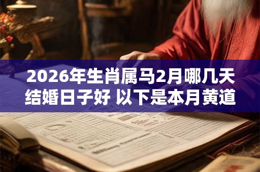 2026年生肖属马2月哪几天结婚日子好 以下是本月黄道吉日