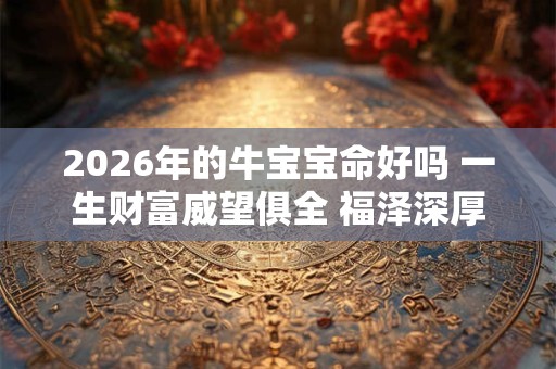 2026年的牛宝宝命好吗 一生财富威望俱全 福泽深厚