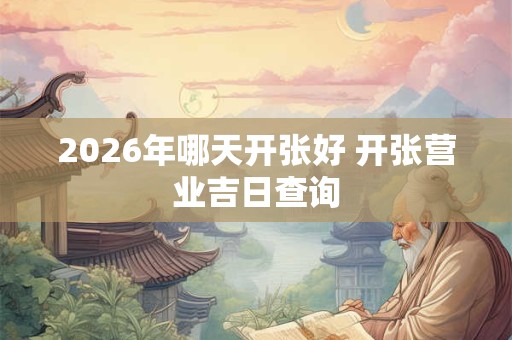 2026年哪天开张好 开张营业吉日查询 2026年哪天开张好 开张营业吉日查询