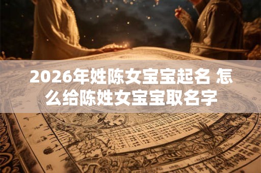 2026年姓陈女宝宝起名 怎么给陈姓女宝宝取名字 2026年姓陈女宝宝起名 怎么给陈姓女宝宝取名字
