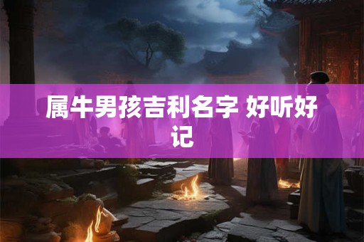 属牛男孩吉利名字 好听好记