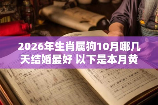 2026年生肖属狗10月哪几天结婚最好 以下是本月黄道吉日 2026年生肖属狗10月哪几天结婚最好 以下是本月黄道吉日
