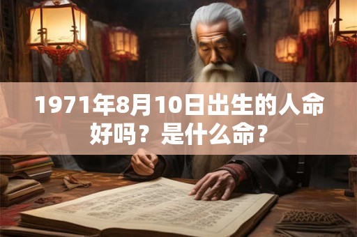 1971年8月10日出生的人命好吗?是什么命? 1971年8月10日出生的人命好吗?是什么命?