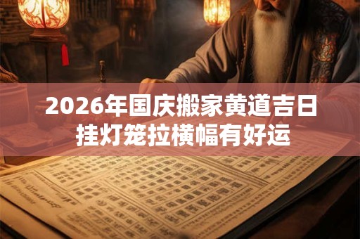 2026年国庆搬家黄道吉日 挂灯笼拉横幅有好运