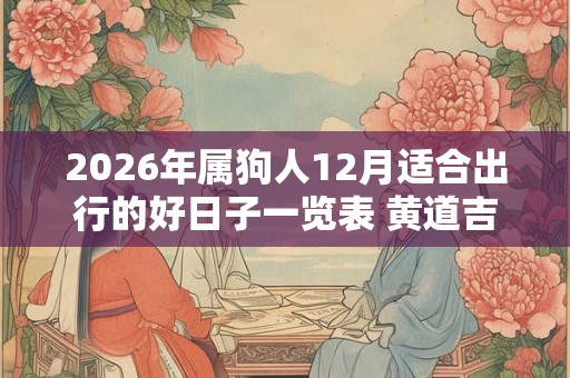 2026年属狗人12月适合出行的好日子一览表 黄道吉日分析