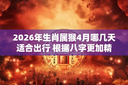 2026年生肖属猴4月哪几天适合出行 根据八字更加精准 2026年生肖属猴4月哪几天适合出行 根据八字更加精准