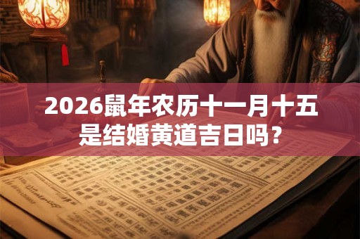 2026鼠年农历十一月十五是结婚黄道吉日吗? 2026鼠年农历十一月十五是结婚黄道吉日吗?