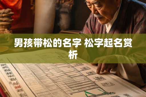 男孩带松的名字 松字起名赏析 男孩带松的名字 松字起名赏析