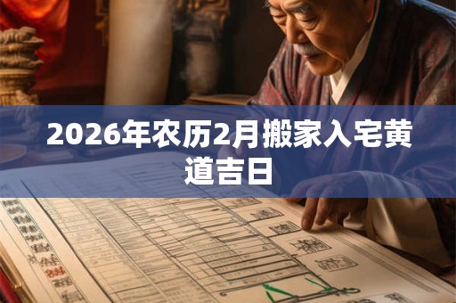 2026年农历2月搬家入宅黄道吉日
