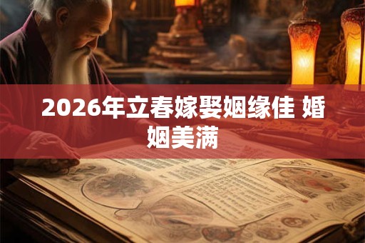 2026年立春嫁娶姻缘佳 婚姻美满