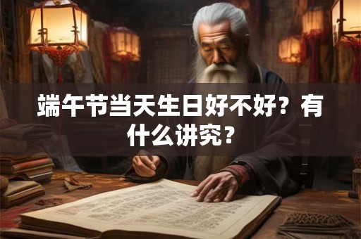 端午节当天生日好不好？有什么讲究？