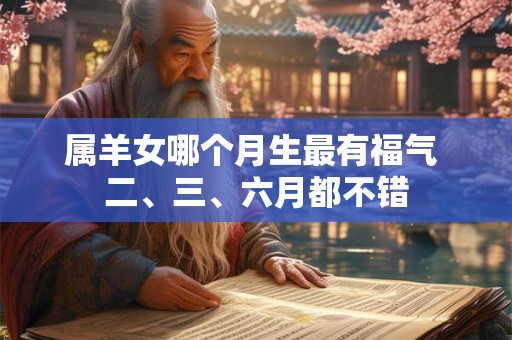 属羊女哪个月生最有福气 二、三、六月都不错 属羊女哪个月生最有福气 二、三、六月都不错