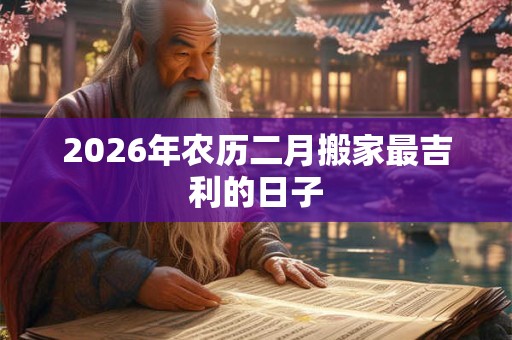 2026年农历二月搬家最吉利的日子 2026年农历二月搬家最吉利的日子