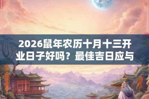 2026鼠年农历十月十三开业日子好吗?最佳吉日应与八字相合 2026鼠年农历十月十三开业日子好吗?最佳吉日应与八字相合