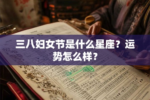 三八妇女节是什么星座？运势怎么样？