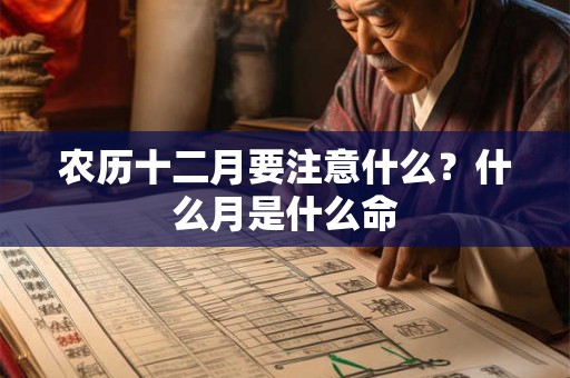 农历十二月要注意什么?什么月是什么命 农历十二月要注意什么?什么月是什么命