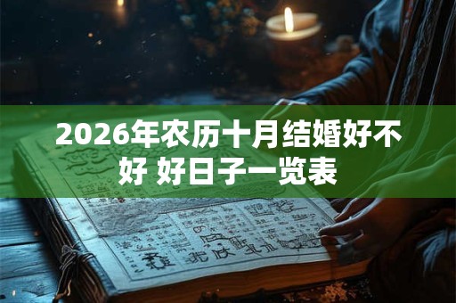 2026年农历十月结婚好不好 好日子一览表