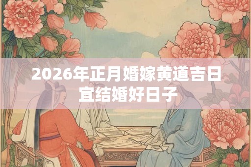 2026年正月婚嫁黄道吉日 宜结婚好日子