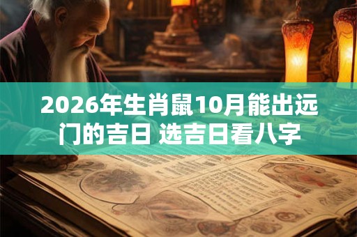 2026年生肖鼠10月能出远门的吉日 选吉日看八字