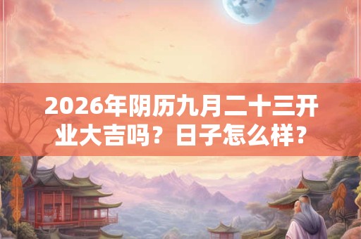 2026年阴历九月二十三开业大吉吗?日子怎么样? 2026年阴历九月二十三开业大吉吗?日子怎么样?
