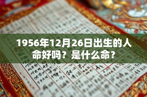 1956年12月26日出生的人命好吗?是什么命? 1956年12月26日出生的人命好吗?是什么命?
