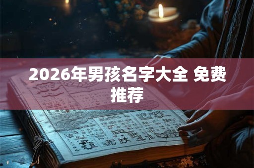 2026年男孩名字大全 免费推荐 2026年男孩名字大全 免费推荐