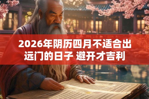 2026年阴历四月不适合出远门的日子 避开才吉利 2026年阴历四月不适合出远门的日子 避开才吉利