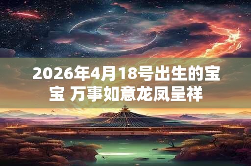 2026年4月18号出生的宝宝 万事如意龙凤呈祥 2026年4月18号出生的宝宝 万事如意龙凤呈祥