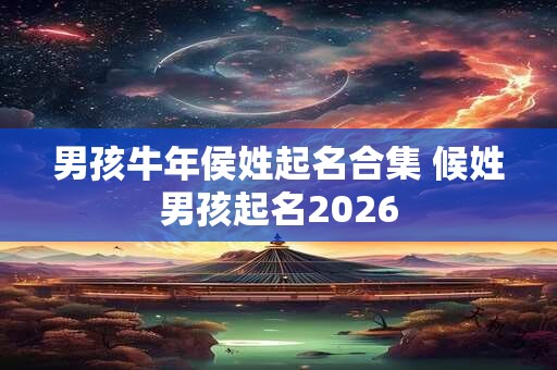 男孩牛年侯姓起名合集 候姓男孩起名2026 男孩牛年侯姓起名合集 候姓男孩起名2026
