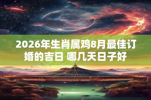 2026年生肖属鸡8月最佳订婚的吉日 哪几天日子好 2026年生肖属鸡8月最佳订婚的吉日 哪几天日子好