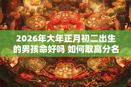 2026年大年正月初二出生的男孩命好吗 如何取高分名字