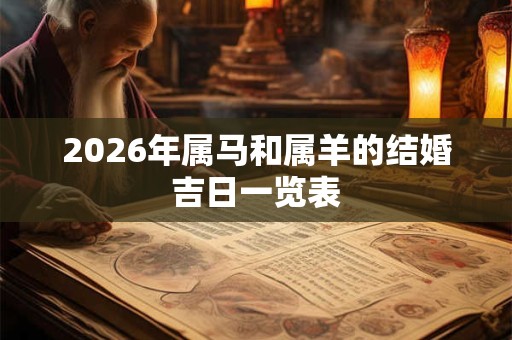 2026年属马和属羊的结婚吉日一览表 2026年属马和属羊的结婚吉日一览表