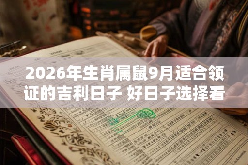 2026年生肖属鼠9月适合领证的吉利日子 好日子选择看八字 2026年生肖属鼠9月适合领证的吉利日子 好日子选择看八字