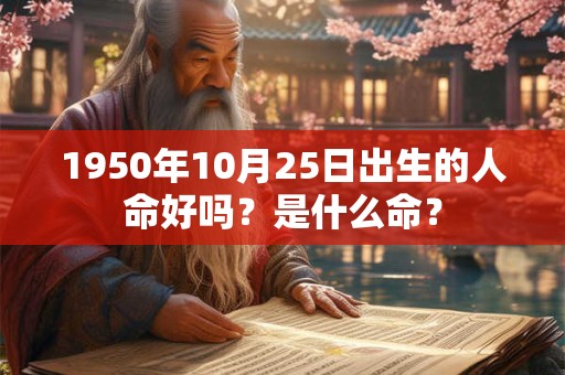 1950年10月25日出生的人命好吗?是什么命? 1950年10月25日出生的人命好吗?是什么命?