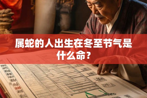 属蛇的人出生在冬至节气是什么命? 属蛇的人出生在冬至节气是什么命?