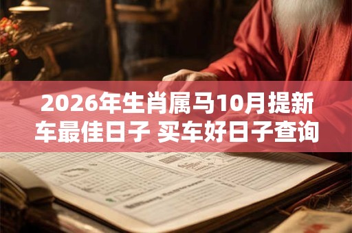 2026年生肖属马10月提新车最佳日子 买车好日子查询 2026年生肖属马10月提新车最佳日子 买车好日子查询