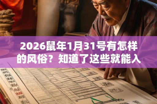 2026鼠年1月31号有怎样的风俗?知道了这些就能入乡随俗 2026鼠年1月31号有怎样的风俗?知道了这些就能入乡随俗