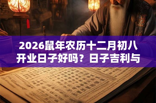 2026鼠年农历十二月初八开业日子好吗？日子吉利与八字有关