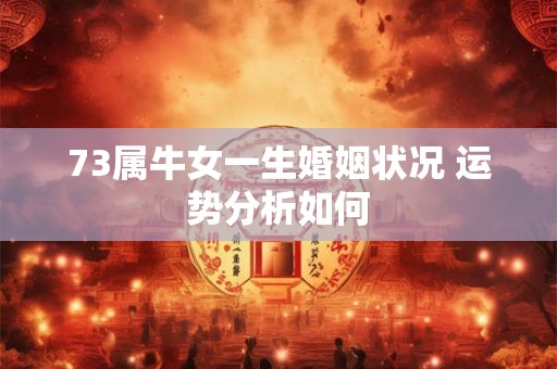 73属牛女一生婚姻状况 运势分析如何 73属牛女一生婚姻状况 运势分析如何