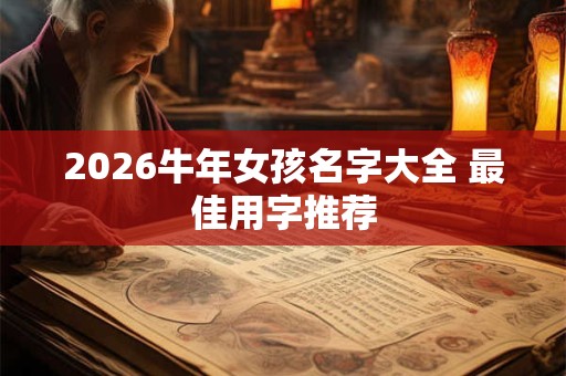 2026牛年女孩名字大全 最佳用字推荐 2026牛年女孩名字大全 最佳用字推荐