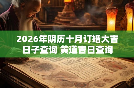 2026年阴历十月订婚大吉日子查询 黄道吉日查询 2026年阴历十月订婚大吉日子查询 黄道吉日查询