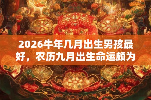 2026牛年几月出生男孩最好,农历九月出生命运颇为顺利 2026牛年几月出生男孩最好,农历九月出生命运颇为顺利