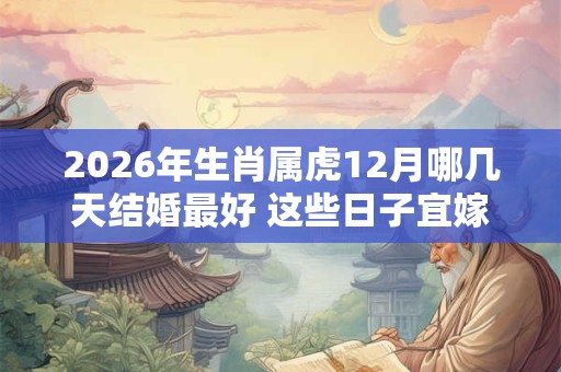 2026年生肖属虎12月哪几天结婚最好 这些日子宜嫁娶