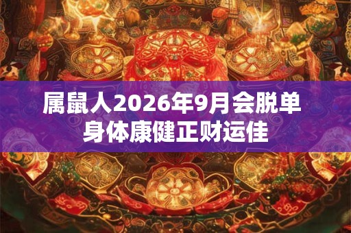 属鼠人2026年9月会脱单 身体康健正财运佳 属鼠人2026年9月会脱单 身体康健正财运佳